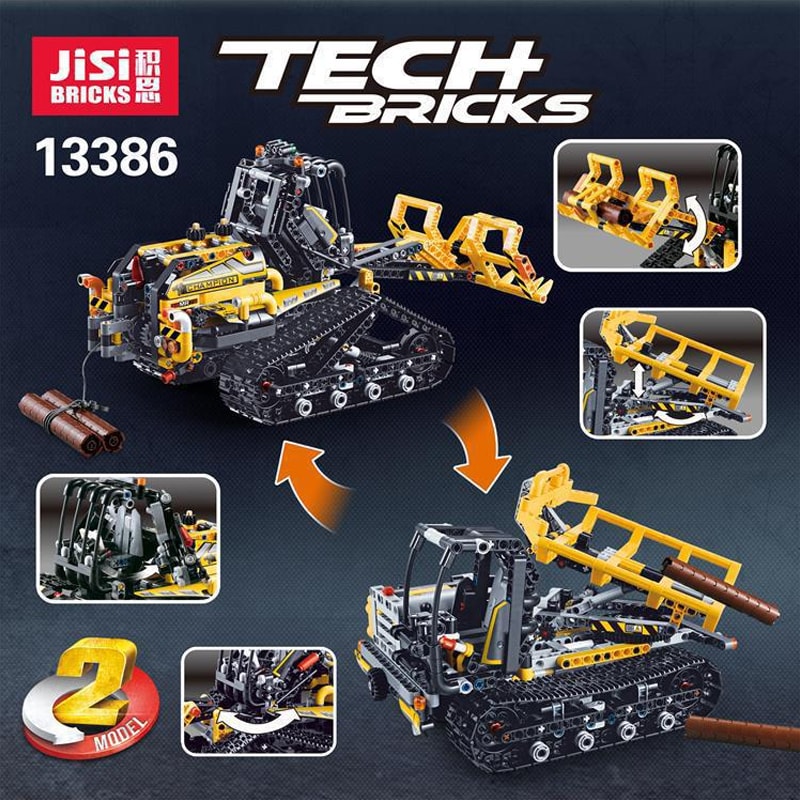 decool 13386 tracked loader compatible moc 42094 7576 - LEPIN Germany