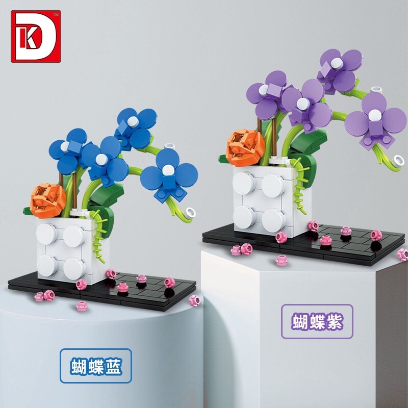 dk 3012 flowers world bouquet 5 colors of orchids 4371 - LEPIN Germany