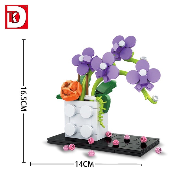 dk 3012 flowers world bouquet 5 colors of orchids 5510 - LEPIN Germany