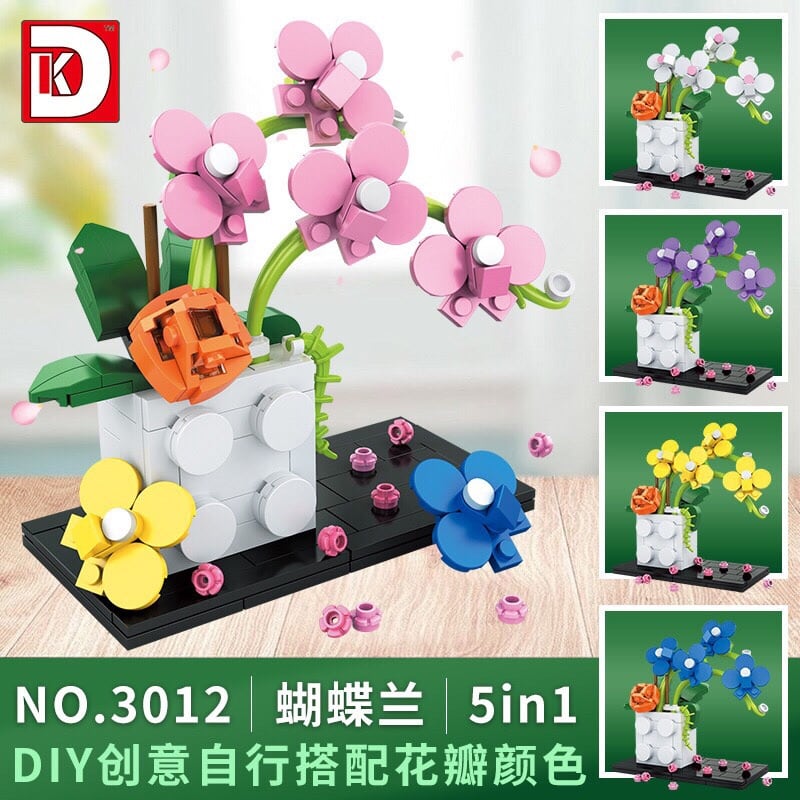 dk 3012 flowers world bouquet 5 colors of orchids 6500 - LEPIN Germany