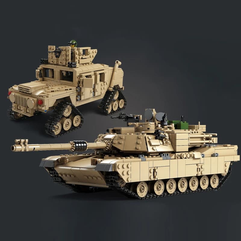 kazi ky 10000 m1a2 abrams mbt and hummer 2 in 1 1774 - LEPIN Germany