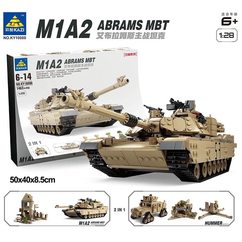 kazi ky 10000 m1a2 abrams mbt and hummer 2 in 1 7745 - LEPIN Germany