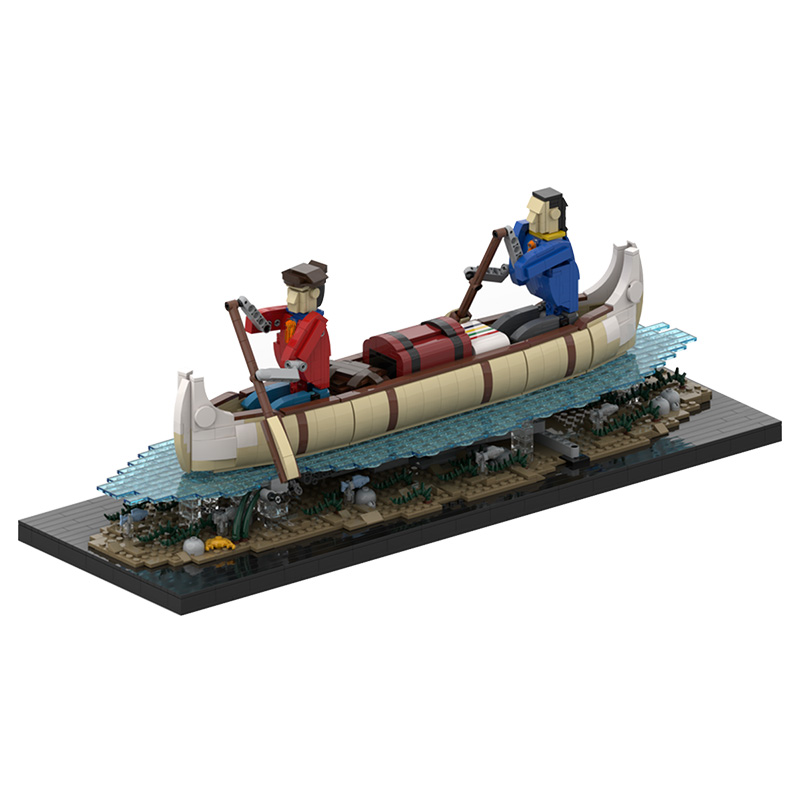 moc 39640 voyageurs automaton paddling a cano with 2032 pieces - LEPIN Germany