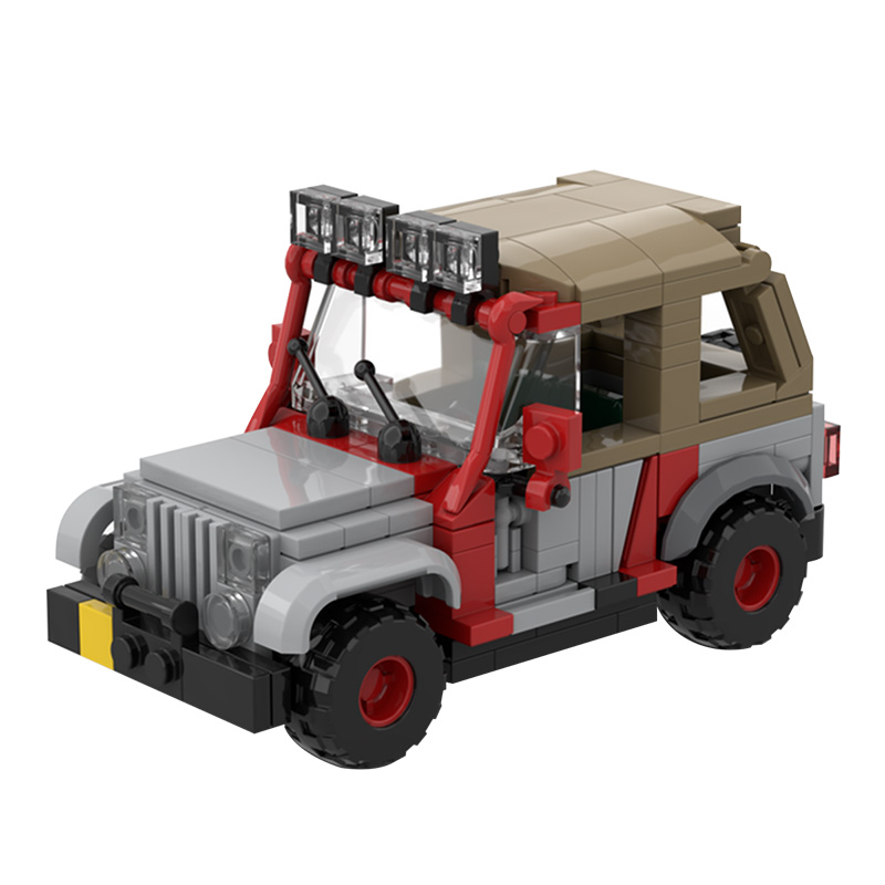 moc 48461 jurassic park staff jeep with soft top with 222 pieces - LEPIN Germany