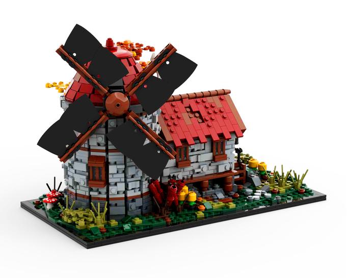 moc 58912 medieval windmill with 1941 pieces 1 - LEPIN Germany