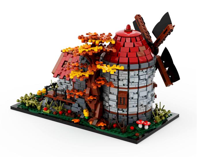 moc 58912 medieval windmill with 1941 pieces 2 - LEPIN Germany