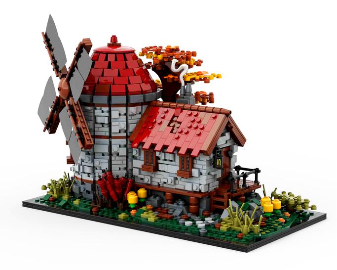 moc 58912 medieval windmill with 1941 pieces 3 - LEPIN Germany