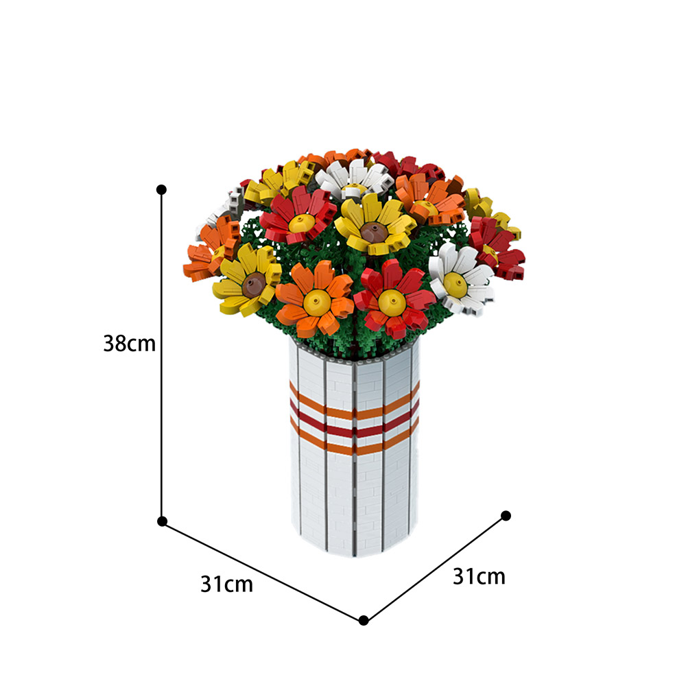 moc 60822 bouquet of colorful flowers creator by ben stephenson moc factory 222152 - LEPIN Germany