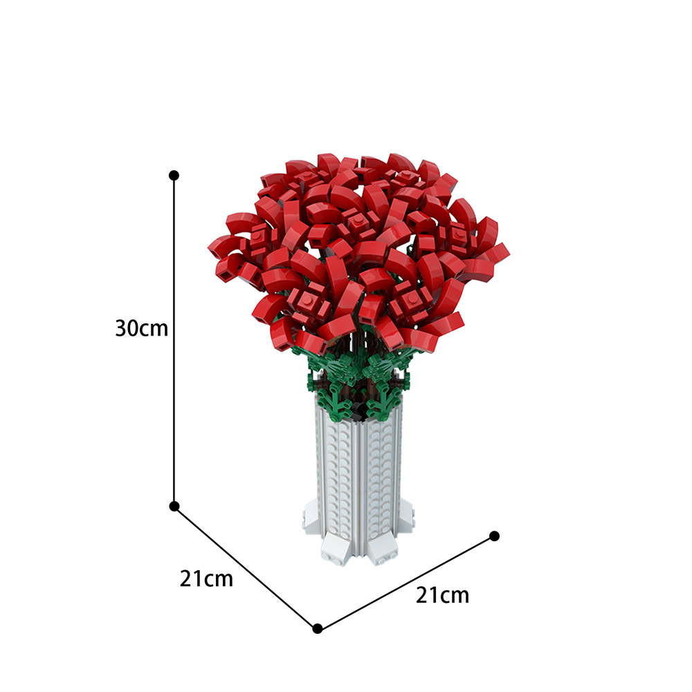 moc 67229 small bouquet of roses creator by ben stephenson moc factory 234636 - LEPIN Germany