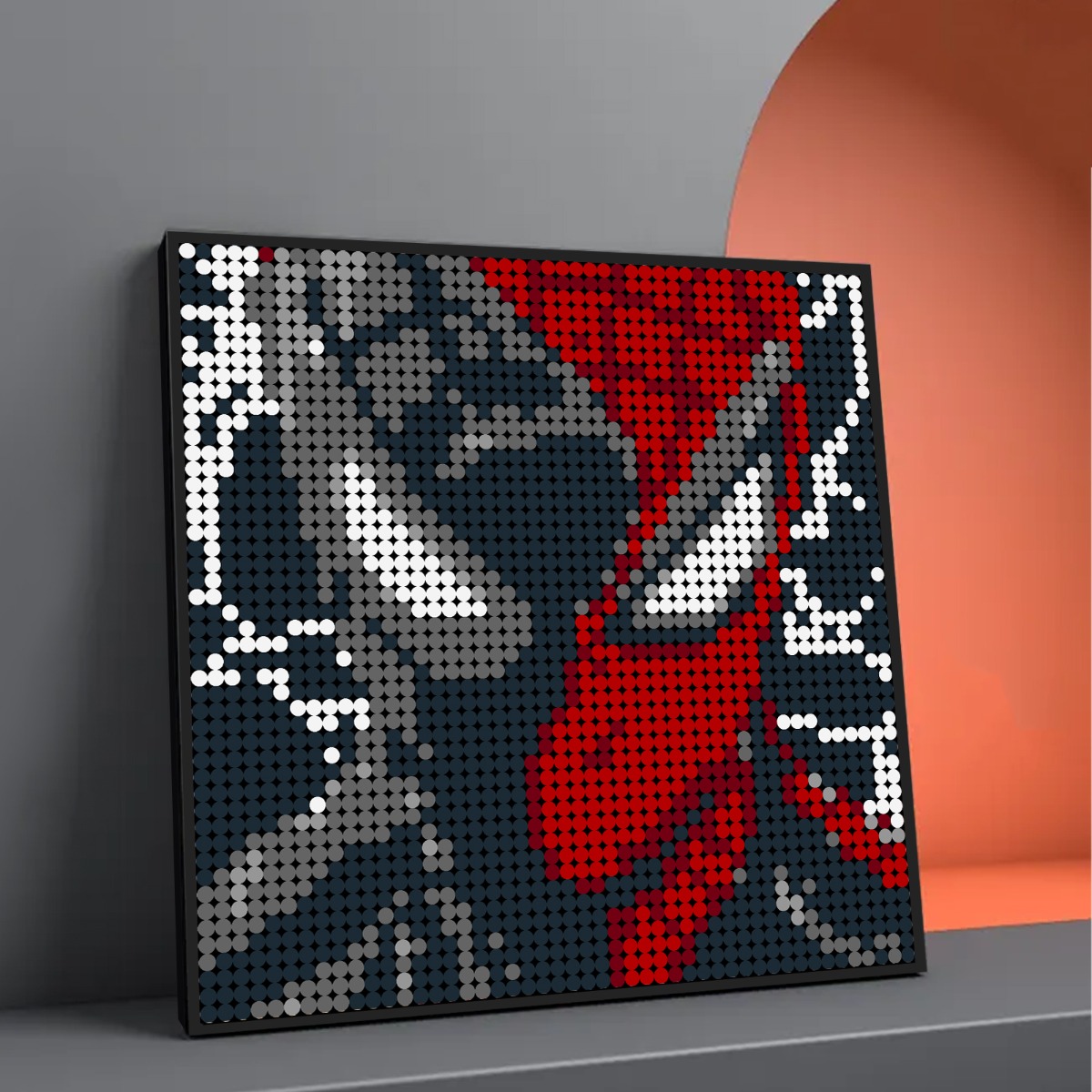 moc 90149 spiderman in black and red pixel art movie moc factory 035435 - LEPIN Germany