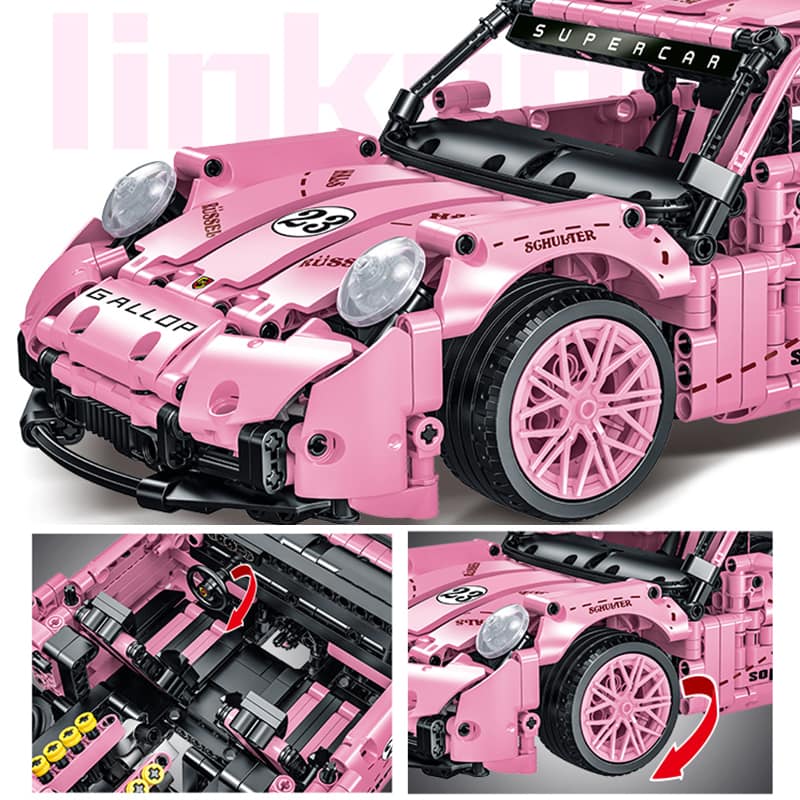mork 023024 2 pink porsche gt super car 4221 - LEPIN Germany