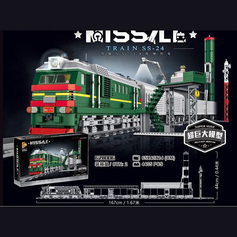 panlos 628006 soviet ss 24 missile train 8324 - LEPIN Germany