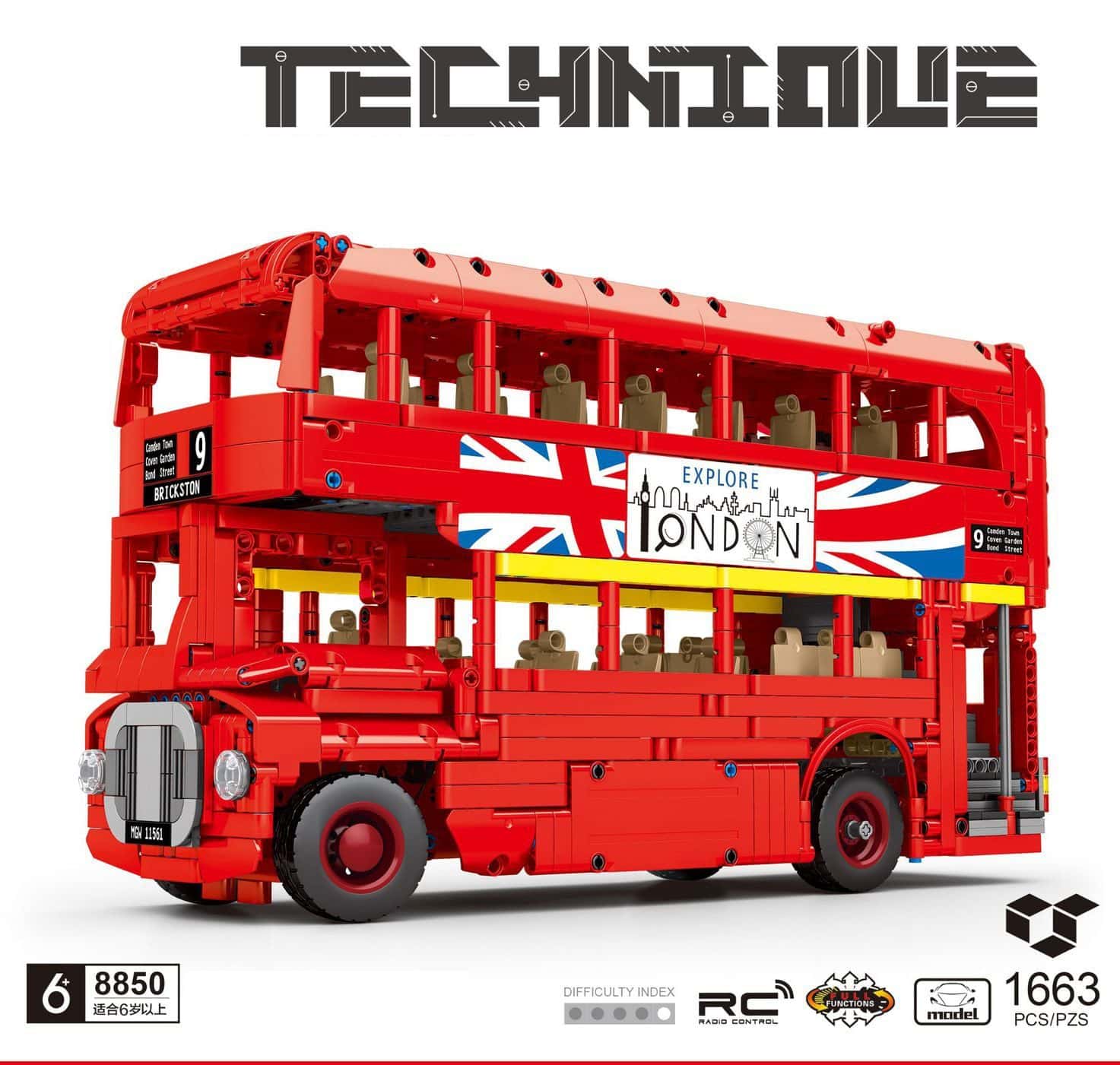 s sy 8850 london bus with rc pf upgrade 7704 - LEPIN Germany