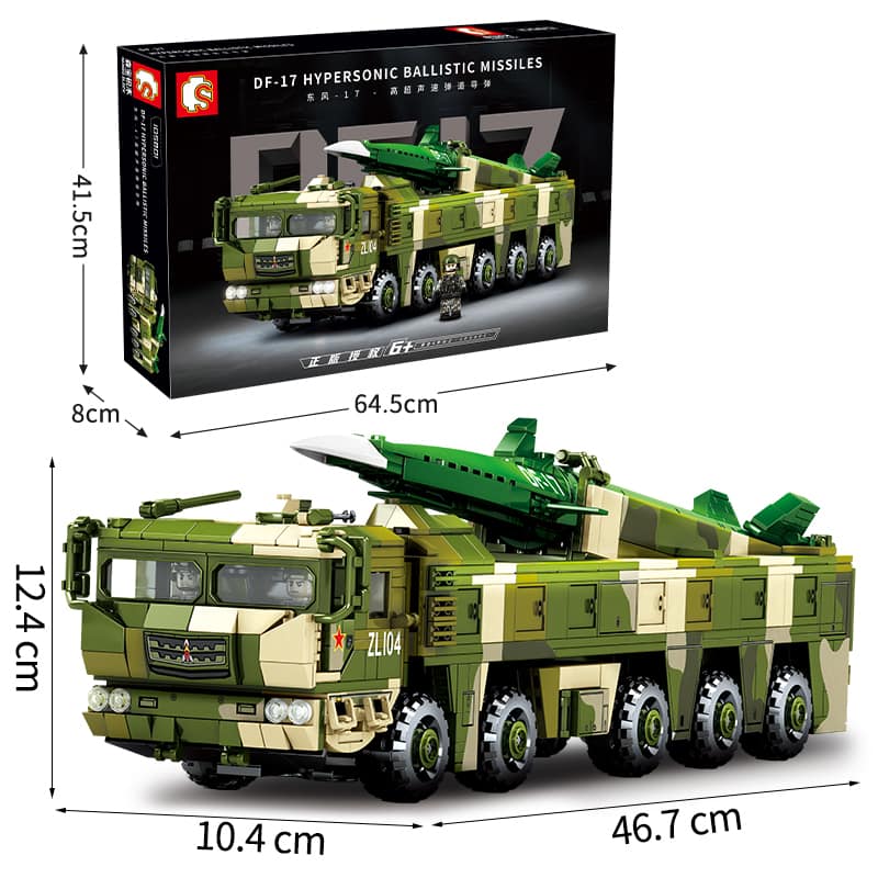 sembo 105801 dongfeng 17 hypersonic ballistic missile vehicle 1687 - LEPIN Germany