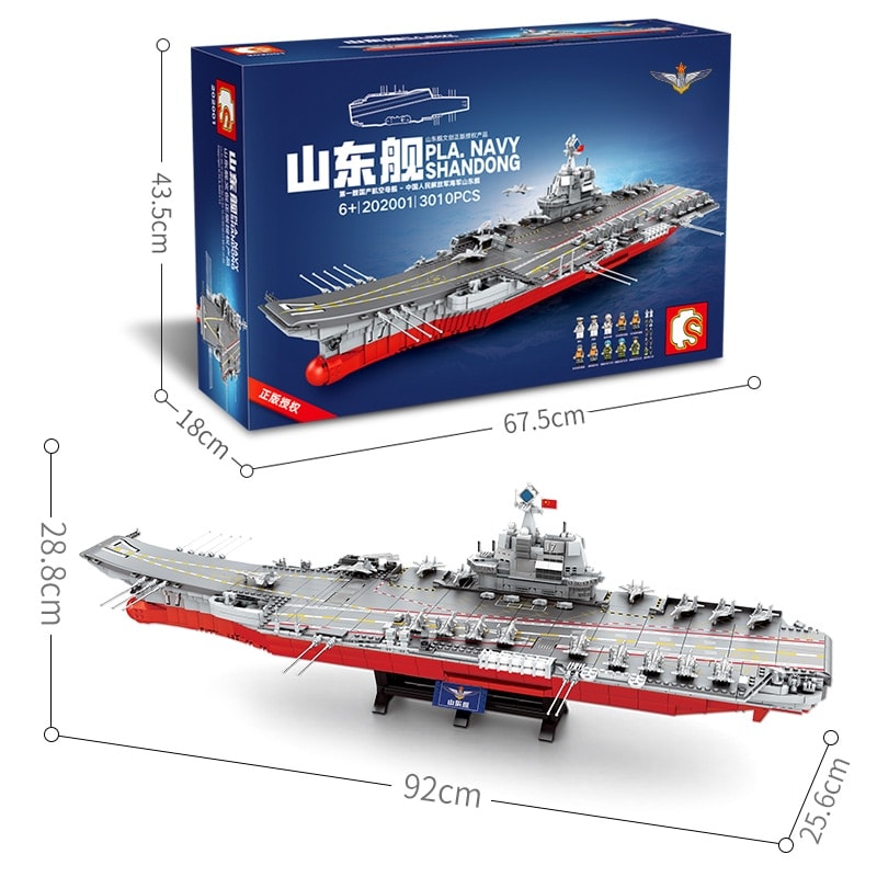 sembo 202001 pla navy shandong 1350 military aircraft battleship 6392 - LEPIN Germany