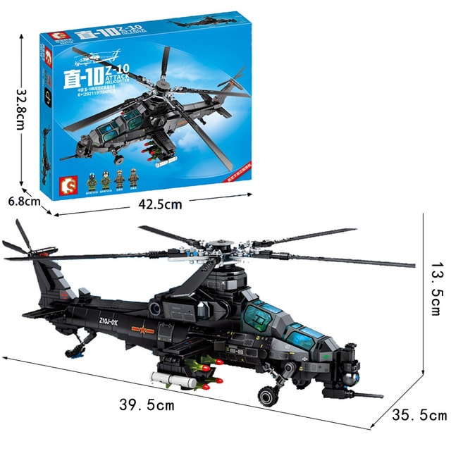 sembo 202119 z 10 attack helicopter 1695 - LEPIN Germany