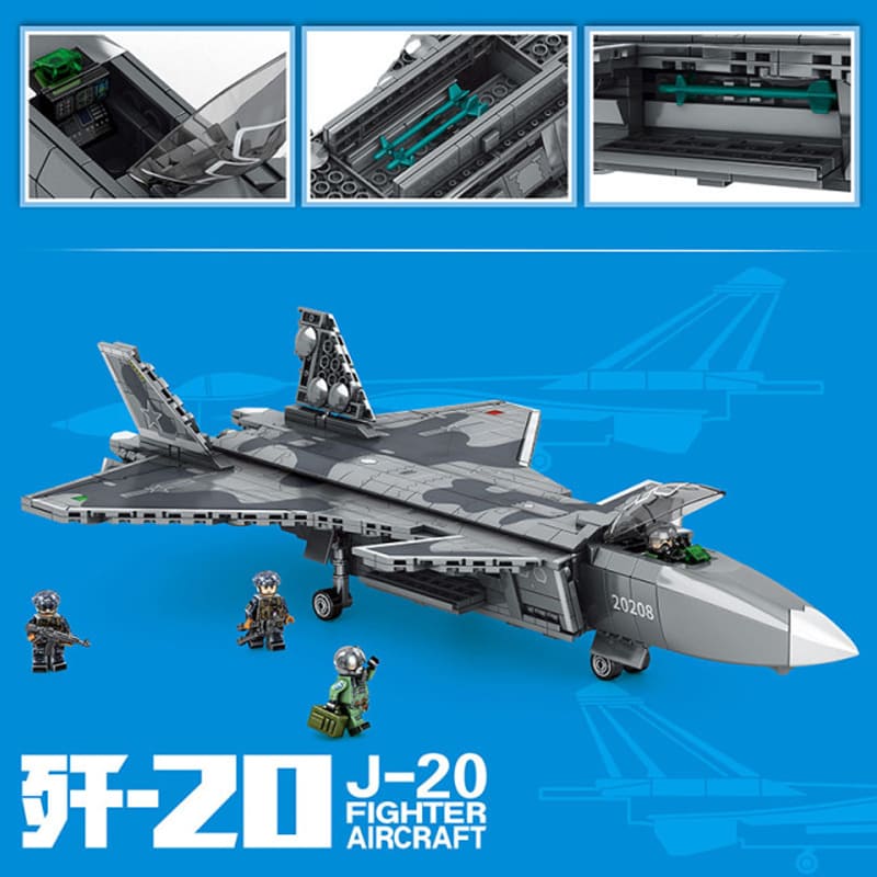 sembo 202128 j 20 fighter aircraft 7280 - LEPIN Germany