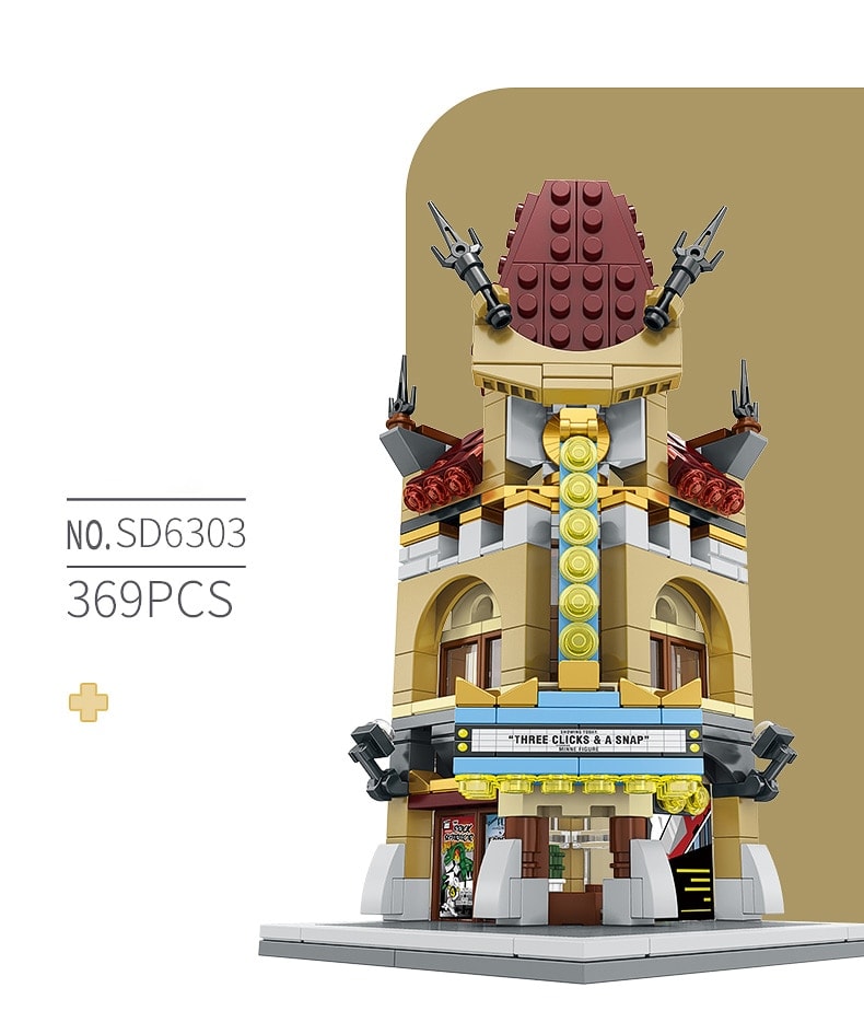 sembo 4 in 1 modular building pet shop paris restaurants fire department palace theater sd6300123 5968 - LEPIN Germany