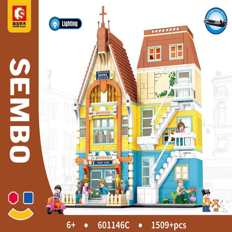 sembo 601146c nordic street view with light 6783 - LEPIN Germany