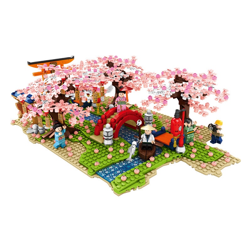 sembo 601147 japanese style cherry blossom scene 4746 - LEPIN Germany