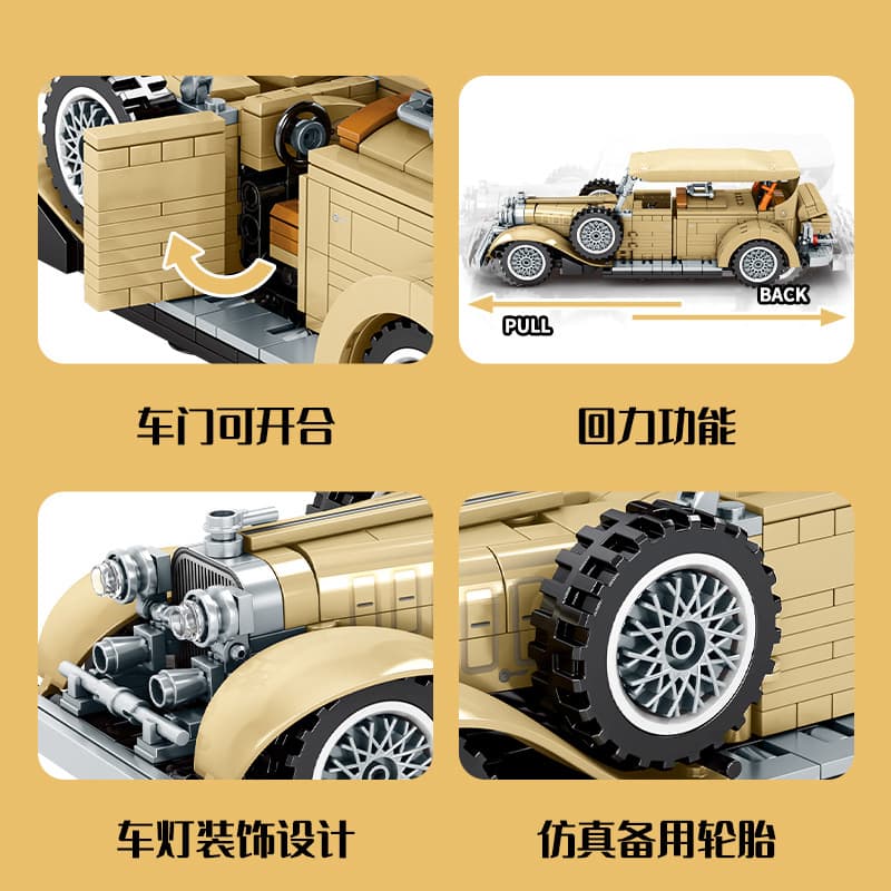 sembo 701900 beijing automobile museum lincoln classic cars 7315 - LEPIN Germany