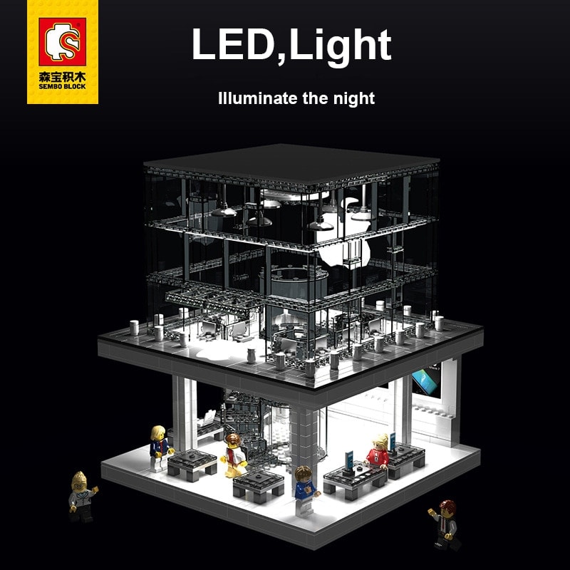 sembo sd6900 apple store with led light 5813 - LEPIN Germany