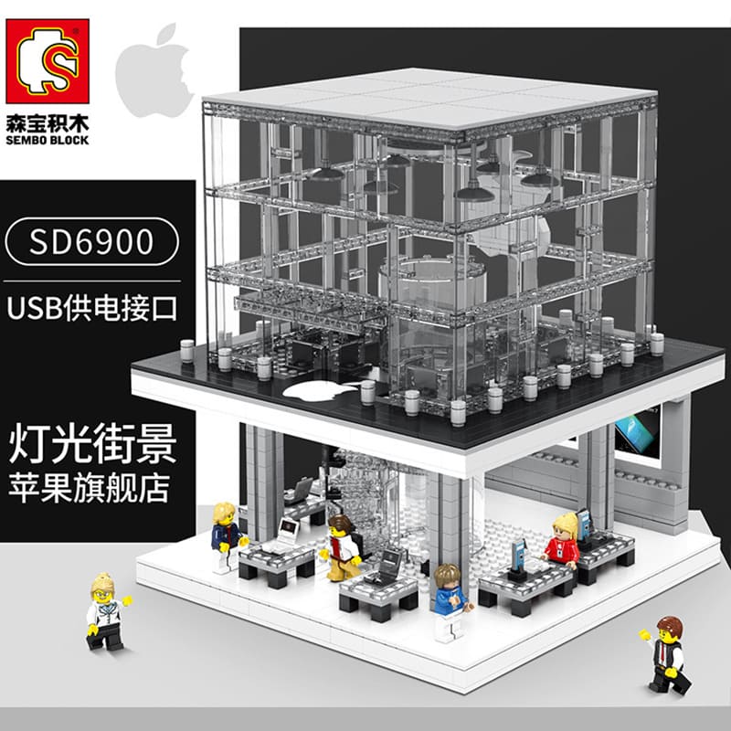 sembo sd6900 apple store with led light 8991 - LEPIN Germany