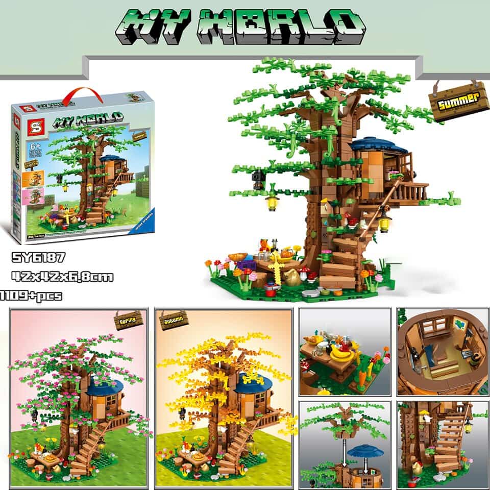 sembo sy6187 minecraft tree house my world compatible moc 21318 6652 - LEPIN Germany