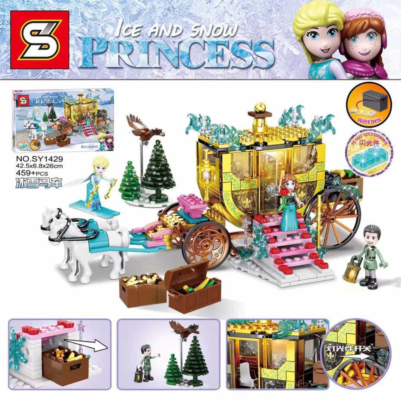 sy 1429 frozen carriage ice and snow princess 3858 - LEPIN Germany