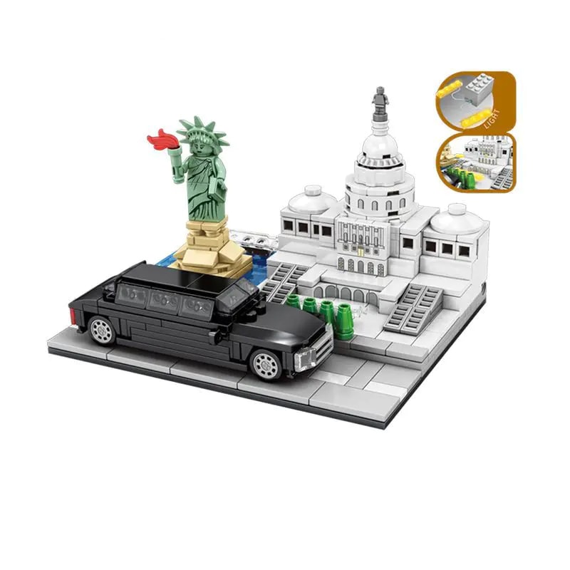 sy 5022 q scene car house of parliament liberty wood state guest car 3746 - LEPIN Germany