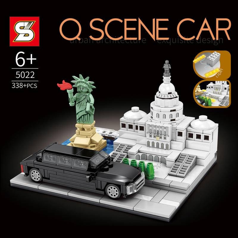 sy 5022 q scene car house of parliament liberty wood state guest car 6291 - LEPIN Germany