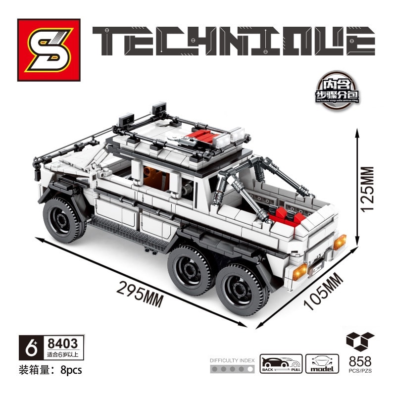 sy 8403 mercedes benz g63 amg 66 pull back car 2800 - LEPIN Germany