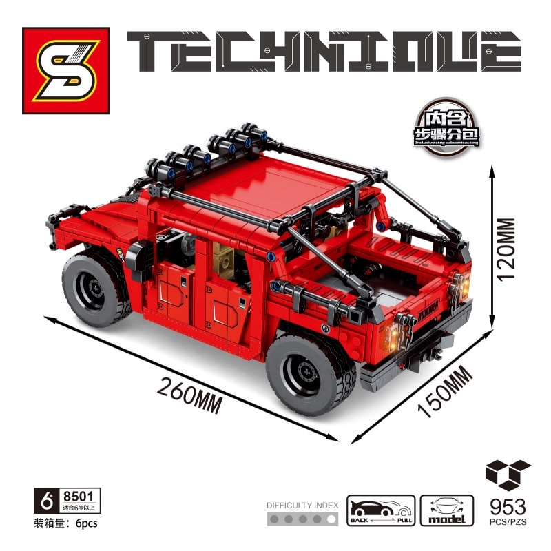 sy 8501 hummer h1 pull back car 7564 - LEPIN Germany
