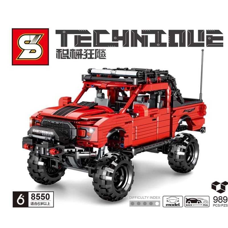 sy 8550 mechanical frenzy ford raptor pull back 7881 - LEPIN Germany