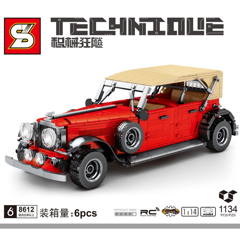 sy 8612 juggernaut frenzy red classic car 114 with rc 6636 - LEPIN Germany