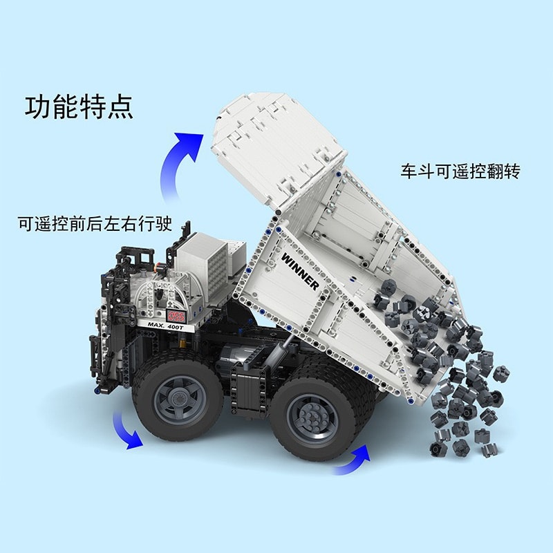 winner 7120 technology assembling model mining truck 2373 - LEPIN Germany