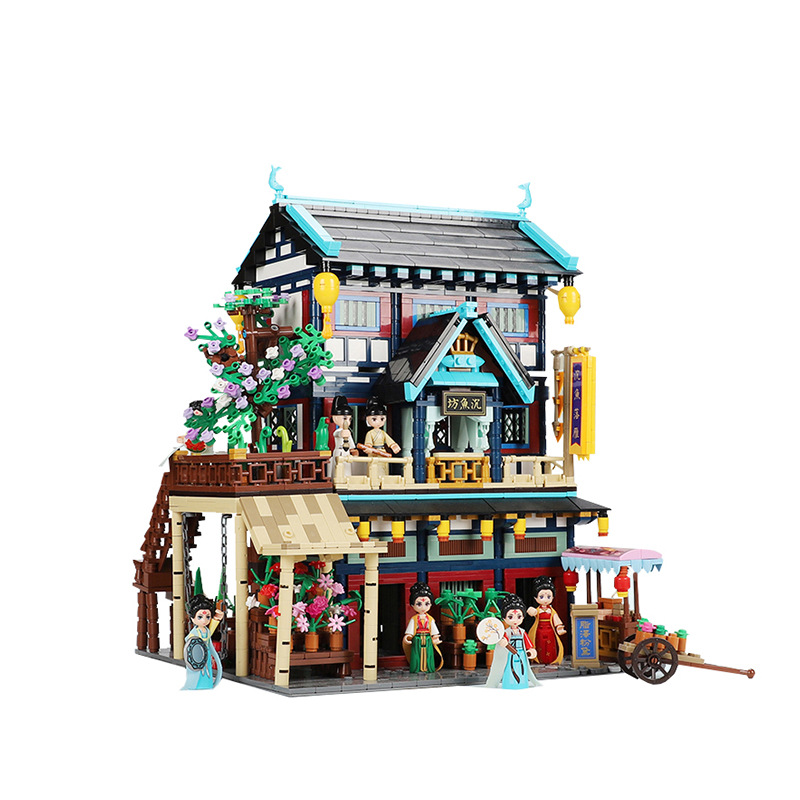 xingbao 01029 prosperous tang dynasty shenyufang flower market rouge shop 2214 - LEPIN Germany