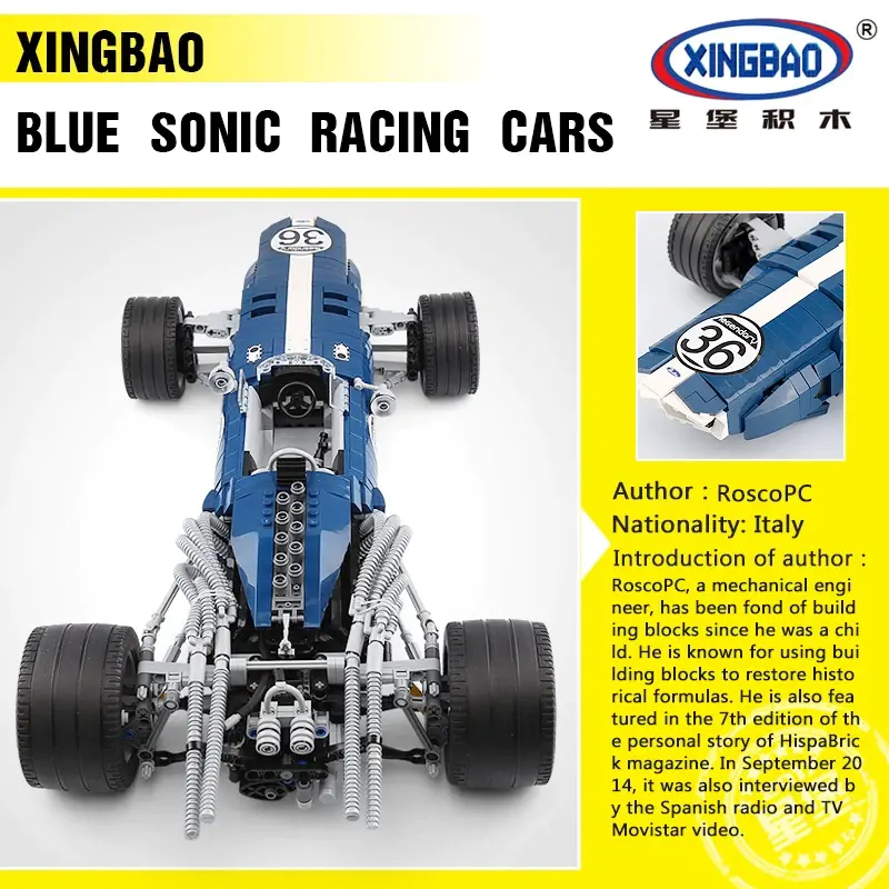 xingbao xb 03022 blue sonic eagle weslake mk1 t1g racing car 3594 - LEPIN Germany