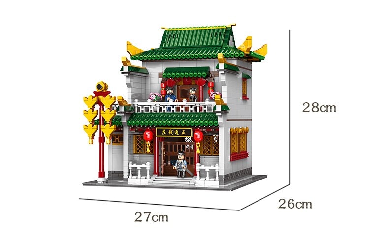 xingbao xb 01023 the old style bank chinese building 4980 - LEPIN Germany