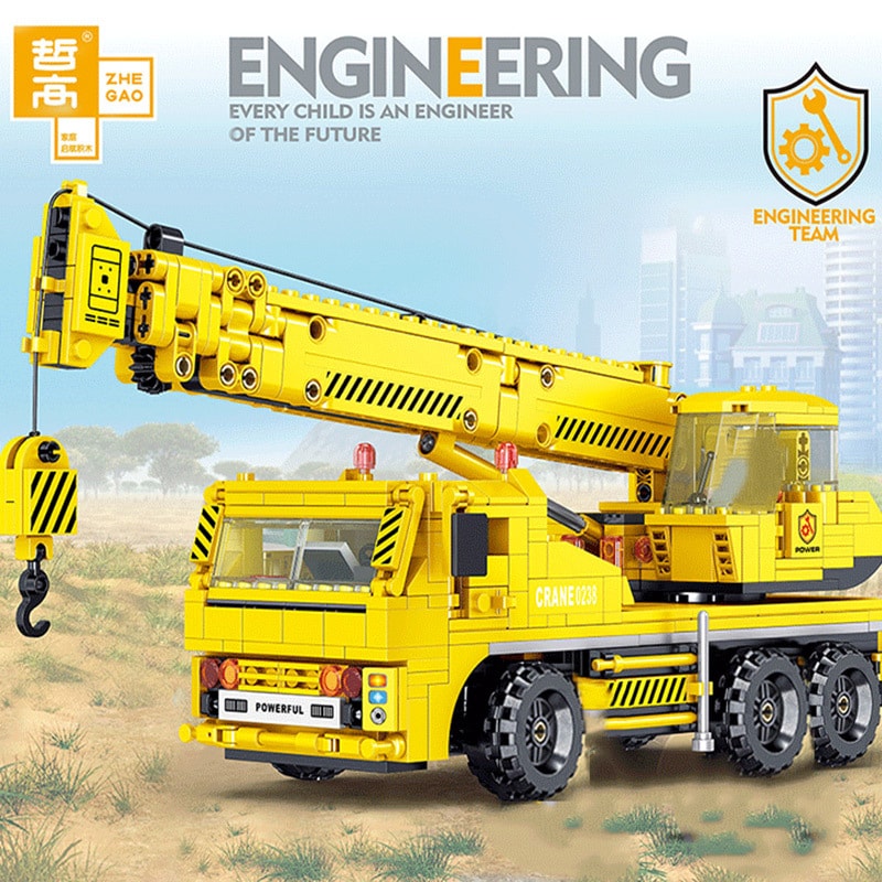 zhegao ql0238 engineering crane construction vehicle 4086 - LEPIN Germany