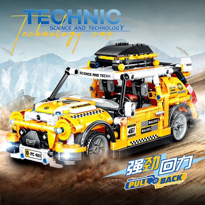 zhegao ql0461 yellow rally car pull back 4856 - LEPIN Germany
